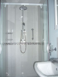 en-suite with large "drench" shower